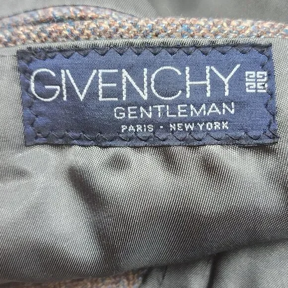 Givenchy Gentleman Vintage Wool Tweed Blazer, Men's 42R - Picture 9 of 14